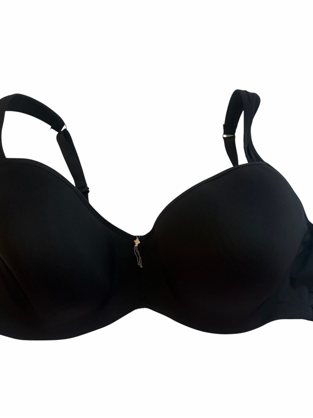 ADDITION ELLE Black Women's Smooth T-Shirt Bra with Light Padding size 44DD